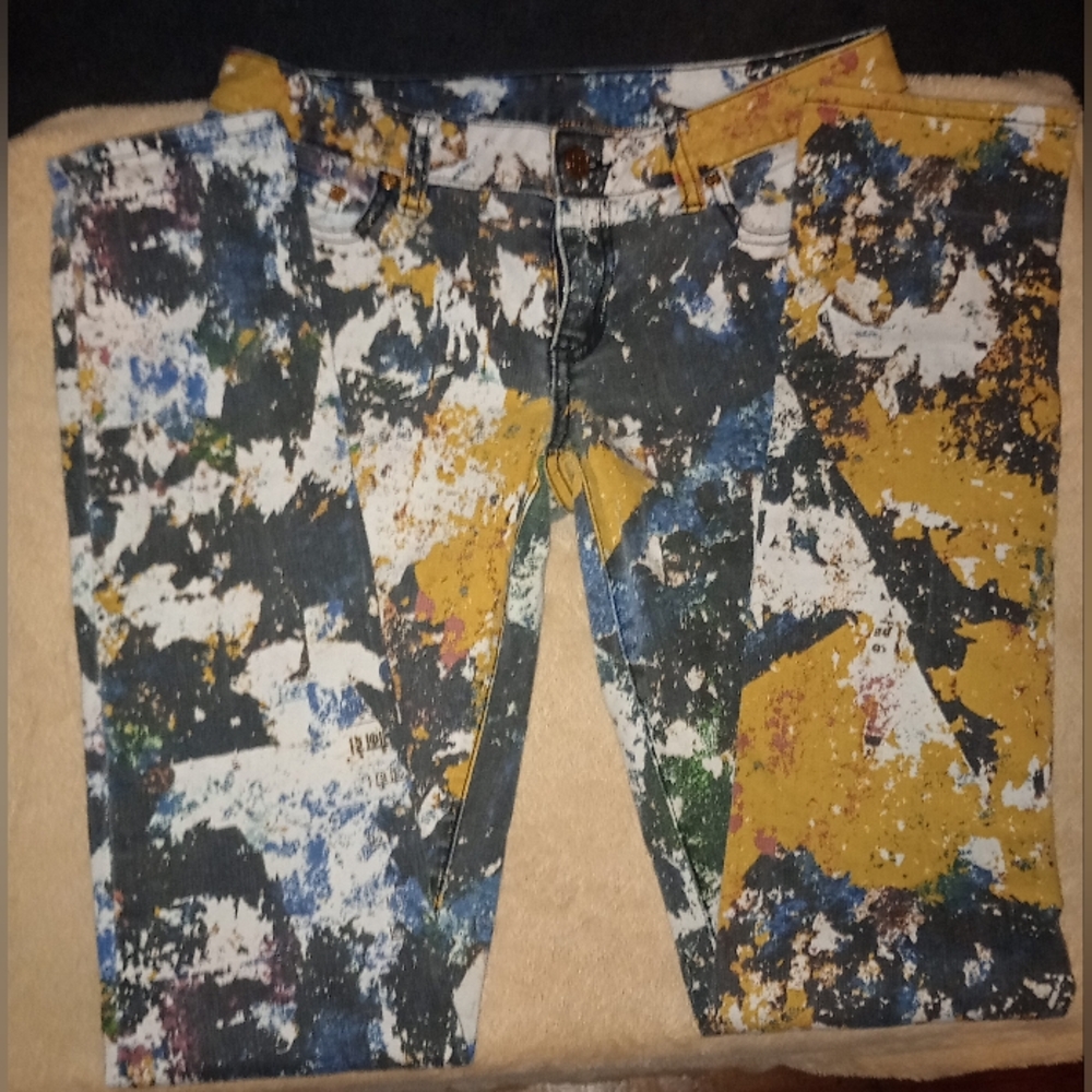 Tory Burch Splattered paint Super skinny jeans size 28 - Picture 5 of 10